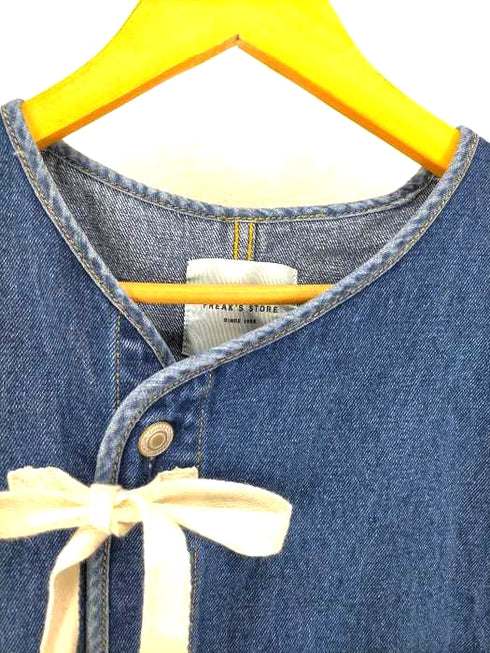 フリークスストア FREAKS STORE リボン付きデニムベスト レディース FREE