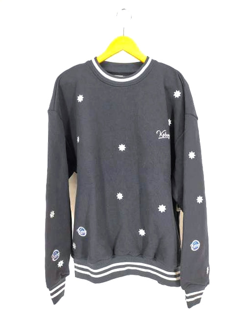 ケボズ KEboz NICK GEAR COLLABORATION Flower&Embroidery Logo CREWNECK SWEAT メンズ JPN:L