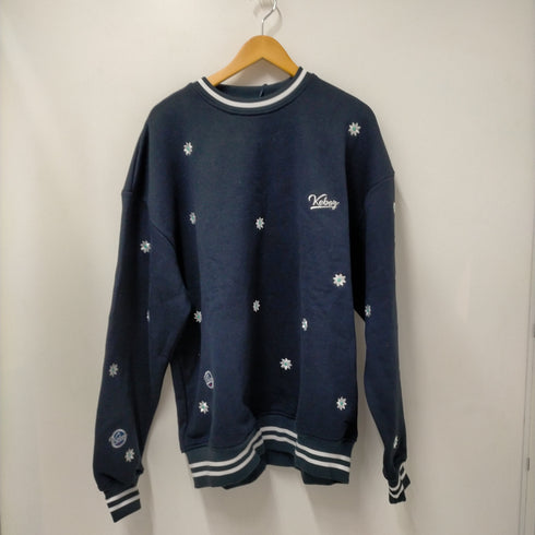 ケボズ KEboz NICK GEAR COLLABORATION Flower&Embroidery Logo CREWNECK SWEAT メンズ JPN:XL