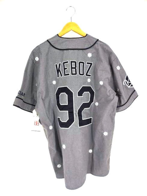 ケボズ KEboz NICK GEAR COLLABORATION SP Flower&Embroidery Logo BASE BALL SHIRTS メンズ JPN:L