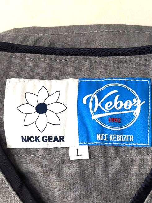 ケボズ KEboz NICK GEAR COLLABORATION SP Flower&Embroidery Logo BASE BALL SHIRTS メンズ JPN:L