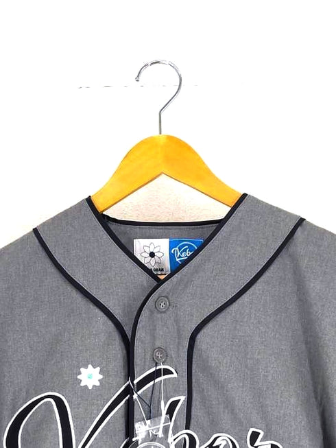 ケボズ KEboz NICK GEAR COLLABORATION SP Flower&Embroidery Logo BASE BALL SHIRTS メンズ JPN:L
