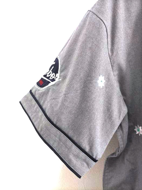 ケボズ KEboz NICK GEAR COLLABORATION SP Flower&Embroidery Logo BASE BALL SHIRTS メンズ JPN:L