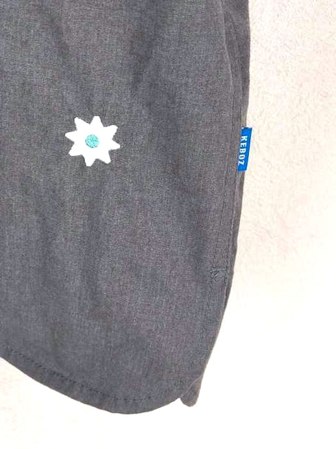 ケボズ KEboz NICK GEAR COLLABORATION SP Flower&Embroidery Logo BASE BALL SHIRTS メンズ JPN:L