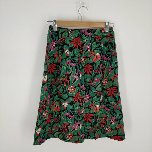 ザラ ZARA 花柄 プリーツスカート レディース US XS
