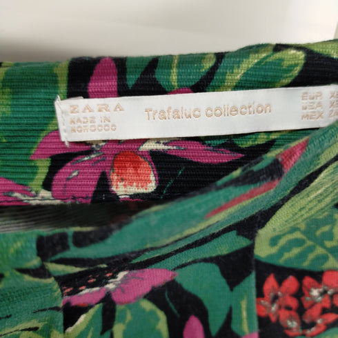 ザラ ZARA 花柄 プリーツスカート レディース US XS