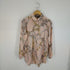ザラ ZARA knot chain print pink button up shirt レディース US M
