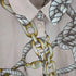 ザラ ZARA knot chain print pink button up shirt レディース US M