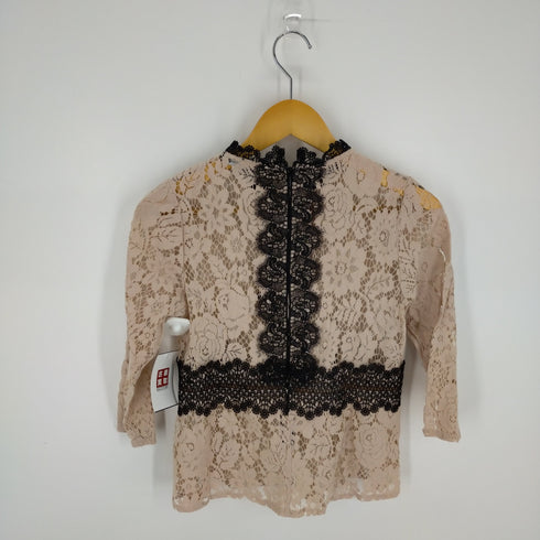 ザラ ZARA 花柄 シースルーブラウス レディース US S
