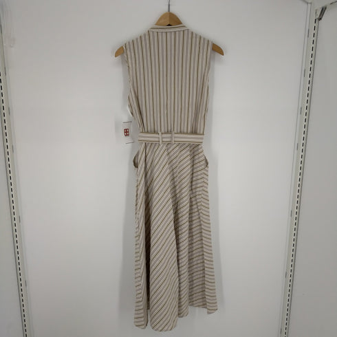 ザラ ZARA ストライプ ノースリーブシャツワンピース レディース US M