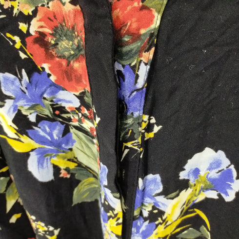 ザラベーシック ZARABASIC 花柄 シャツワンピース レディース US M