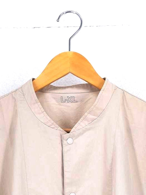 ムジルシリョウヒン 無印良品 スタンドカラーミドル丈シャツ メンズ L-XL