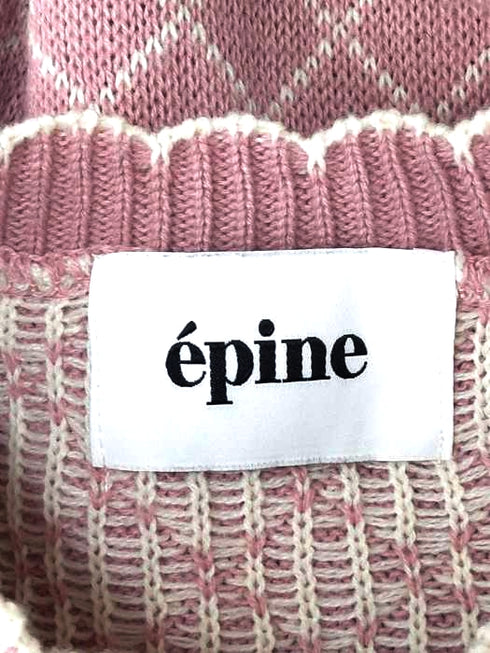 エピヌ epine quilting flower knit レディース