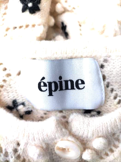 エピヌ epine ポンポンフラワーカーディガン レディース