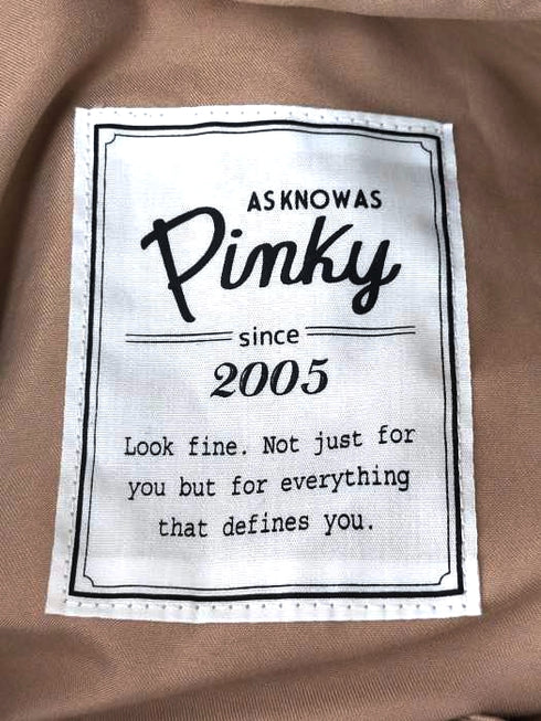 アズノゥアズピンキー AS KNOW AS PINKY レースドッキングコート レディース FREE