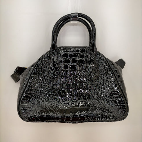 ヴィヴィアンウエストウッド アングロマニア Vivienne Westwood ANGLOMANIA オーブエンブレムクロコ型押しハンドバッグ レディース 無