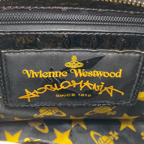 ヴィヴィアンウエストウッド アングロマニア Vivienne Westwood ANGLOMANIA オーブエンブレムクロコ型押しハンドバッグ レディース 無