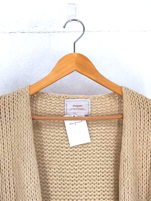 ミュゲ MUGET big knit swatch cardigan レディース