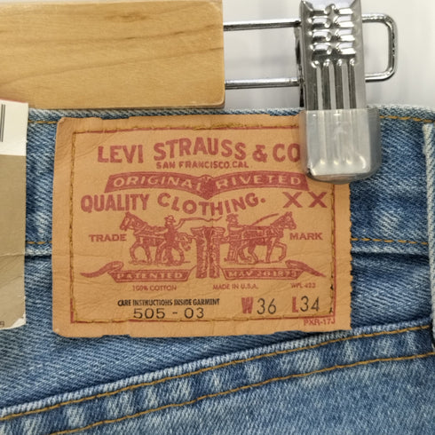 リーバイスレッド Levis RED LEVIS RED TAB 2000年4月製 USA製 最終期 裏379 505-03 フラッシャー付き デニムパンツ メンズ W36 L34