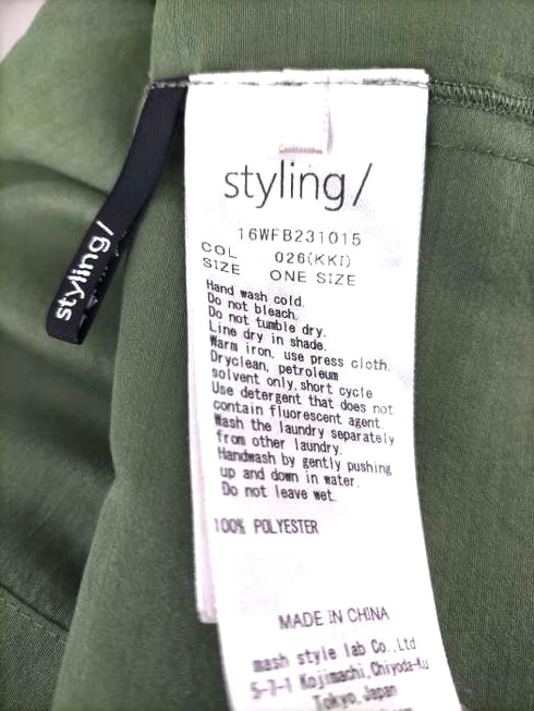 スタイリング ケイシラハタ styling/ kei shirahata 23SS シアーシャツ レディース ONE SIZE