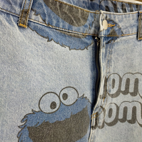 エイチアンドエム H&M キャラクタープリントストレートデニム メンズ 160/80A