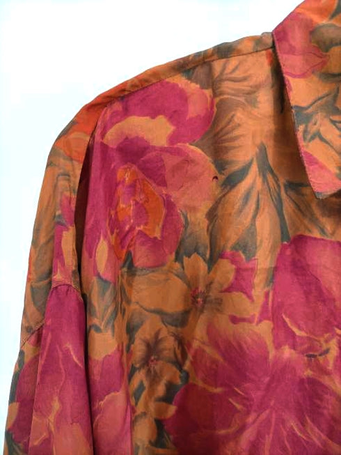 総花柄シルクシャツ メンズ JPN:L