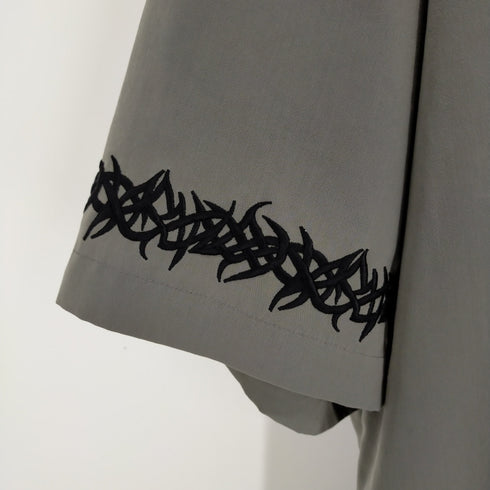 トライバル刺繍S/Sオープンカラーシャツ メンズ