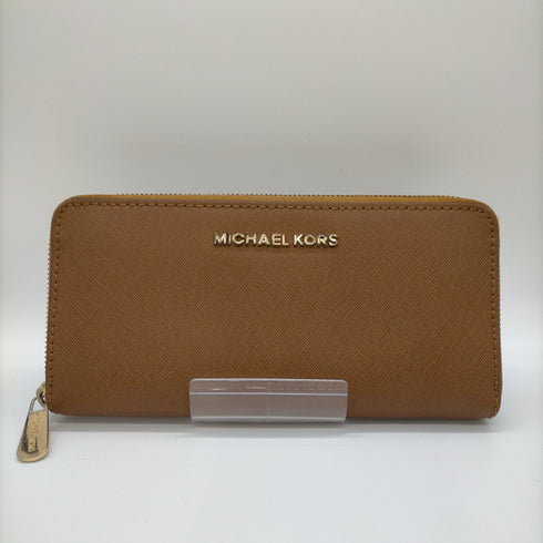 マイケルコース Michael Kors ラウンドファスナーレザーロングウォレット レディース