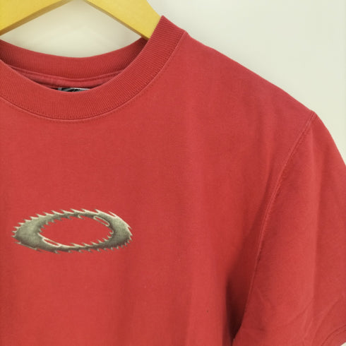 オークリー OAKLEY 90-00s SOFTWEAR USA製 プリントクルーネックTシャツ メンズ import:S