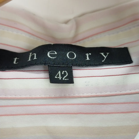 セオリー theory ストライプコットンシャツ メンズ JPN:42