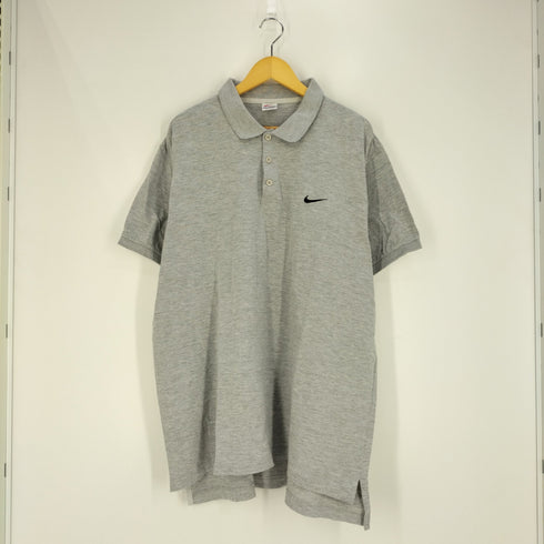 ナイキ NIKE 90S 銀タグ ペルー製 ヘムアシンメトリーポロシャツ メンズ import:XXL