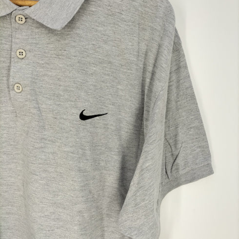 ナイキ NIKE 90S 銀タグ ペルー製 ヘムアシンメトリーポロシャツ メンズ import:XXL