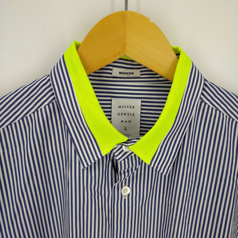 ミスタージェントルマン MR.GENTLEMAN NEON COLOR ACCENT S/S MODERN SHIRT メンズ JPN:L