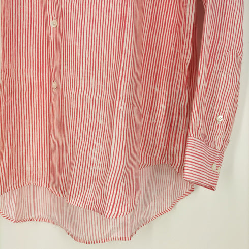 バナナタイム BANANATIME SLIM GRANDAD SHIRT BAMBOO STRIPES メンズ JPN:M