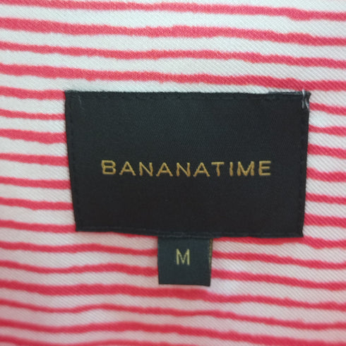 バナナタイム BANANATIME SLIM GRANDAD SHIRT BAMBOO STRIPES メンズ JPN:M