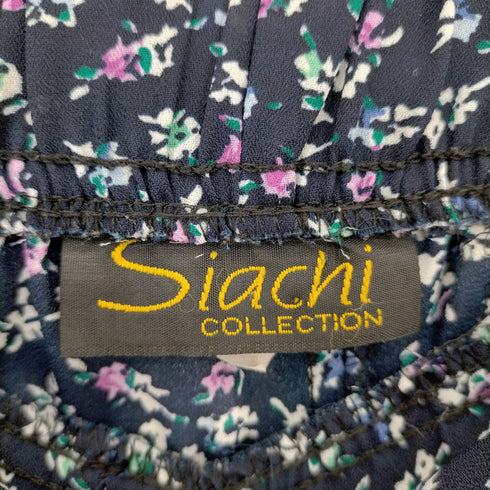 Siachi COLLECTION MADE IN USA フラワーパターンワイドポリイージーパンツ レディース JPN:S