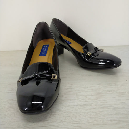 マッキントッシュフィロソフィー MACKINTOSH PHILOSOPHY リボン装飾 エナメルヒールパンプス レディース 24 1/2