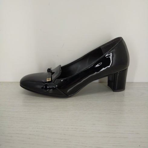 マッキントッシュフィロソフィー MACKINTOSH PHILOSOPHY リボン装飾 エナメルヒールパンプス レディース 24 1/2
