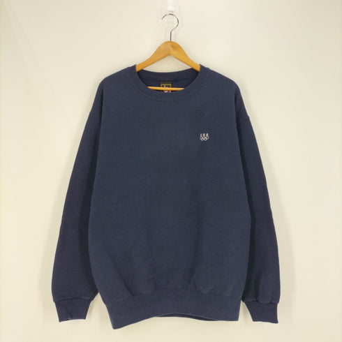 ジェーシーペニー JC Penney 90S USA製 ロゴ刺繍クルーネックスウェット メンズ MT/ML