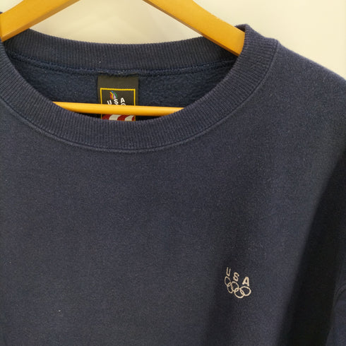 ジェーシーペニー JC Penney 90S USA製 ロゴ刺繍クルーネックスウェット メンズ MT/ML
