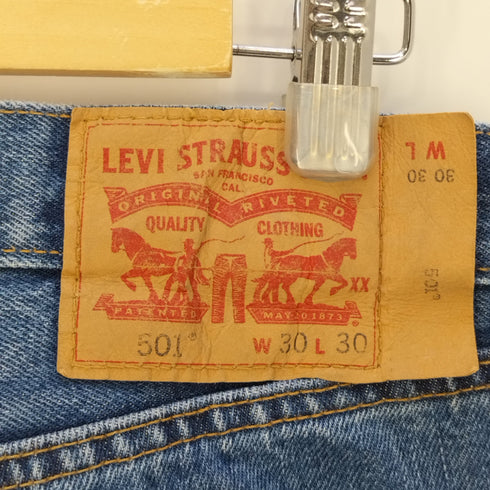 リーバイス Levis メキシコ製 裏4996 501 ボタンフライデニムパンツ メンズ W:30 L:30