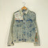 ザラ ZARA ×JEAN-MICHEL BASQUIAT ケミカルダメージ加工デニムジャケット メンズ import:M