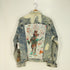 ザラ ZARA ×JEAN-MICHEL BASQUIAT ケミカルダメージ加工デニムジャケット メンズ import:M