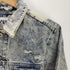 ザラ ZARA ×JEAN-MICHEL BASQUIAT ケミカルダメージ加工デニムジャケット メンズ import:M