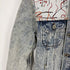 ザラ ZARA ×JEAN-MICHEL BASQUIAT ケミカルダメージ加工デニムジャケット メンズ import:M