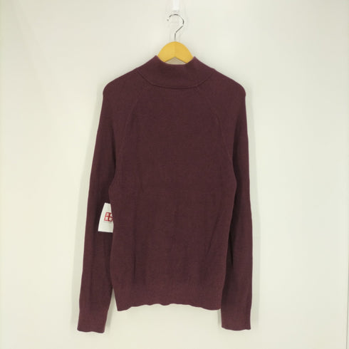 バナナリパブリック BANANA REPUBLIC IDEALジップ ハーフジップミドルネックニットカットソー メンズ import:M