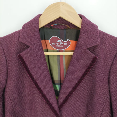 エトロ ミラノ ETRO MILANO イタリア製 ウール混 テーラードジャケット レディース 40