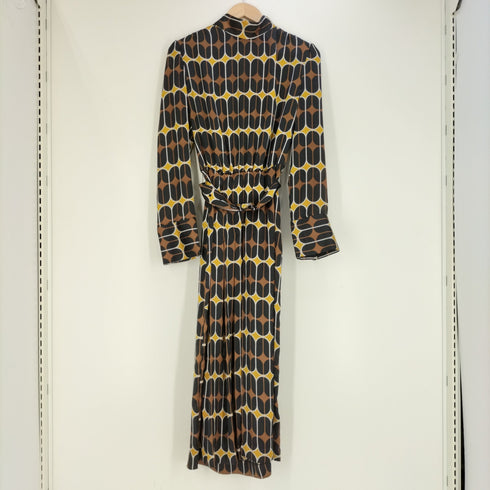 ザラ ZARA PRINTED MIDI DRESS レディース S