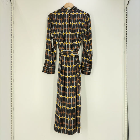 ザラ ZARA PRINTED MIDI DRESS レディース S