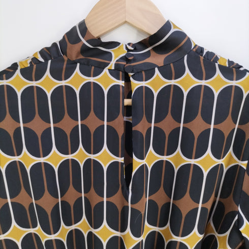 ザラ ZARA PRINTED MIDI DRESS レディース S